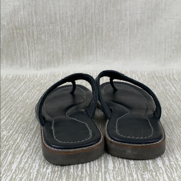 TOMMY BAHAMA MEN’S BLACK LEATHER SANDALS SIZE 11 - Picture 6 of 9